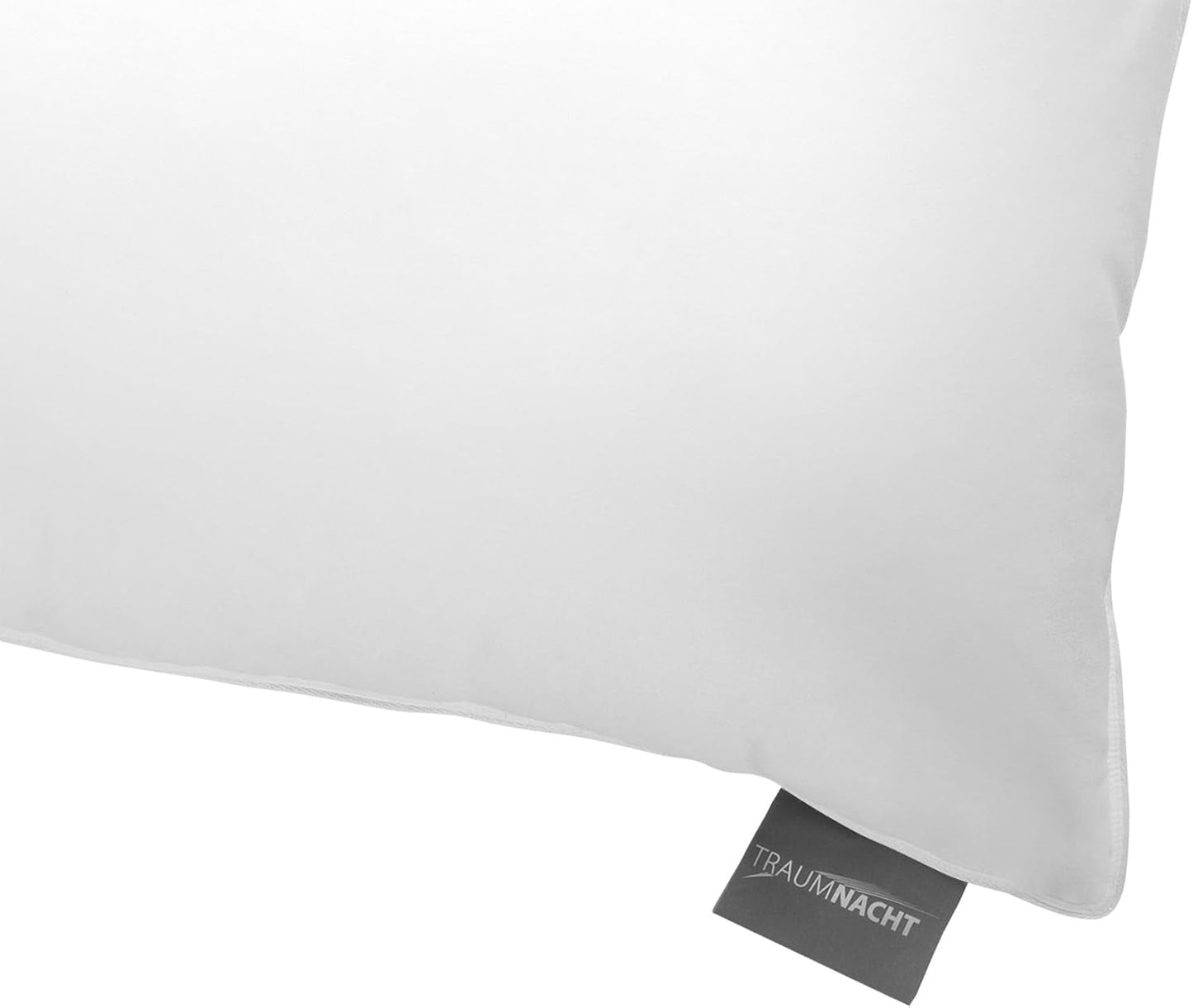 Traumnacht komfort dunpude med højkvalitets dunfyld og fnugbestandigt betræk lavet af 100% bomuld, Oeko-Tex certificeret, 80 X 80 cm, produceret efter den tyske kvalitetsstandard Naty Shop standard puder