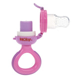 Nuby Silikone Fruit Feeder Nibbler - Frugt Feeder til babyer 6 måneder og småbørn - Biring til frugter, grøntsager og puréer - BPA fri - Pink - 6+ måneder