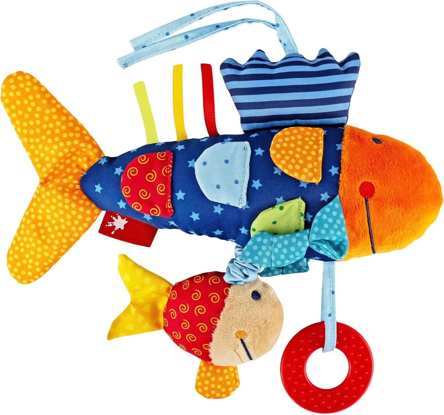 SIGIKID 40104 Aktiv fisk Babyaktivitet PlayQ Legetøj til børn piger og drenge anbefales fra 3 måneder flerfarvet Babylegetøj Naty Shop