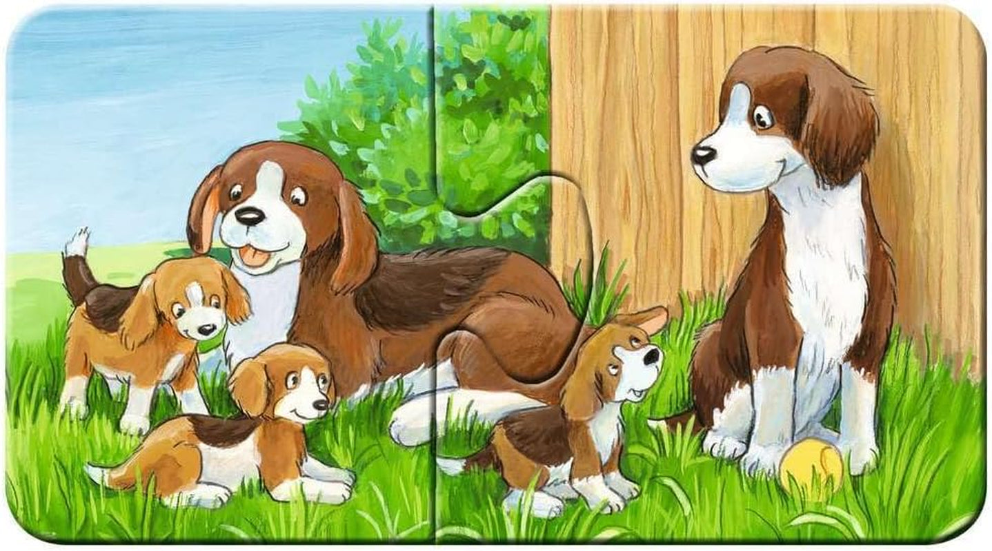 Ravensburger Puslespil til børn - 05072 Farm Animal Families - Mit første 9X2 puslespil - Puslespil for 2-årige Puslespil Naty Shop