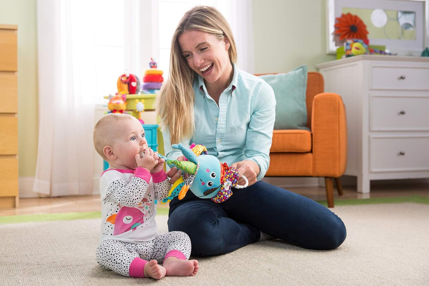 Lamaze legetøj til babyer Kaptajn Calamari piratblæksprutten Clip & Go - højkvalitets legetøj til småbørn - fra 0 måneder & Freddie the firefly Clip & Go - højkvalitets legetøj til småbørn Legetøj Bebe Naty Shop