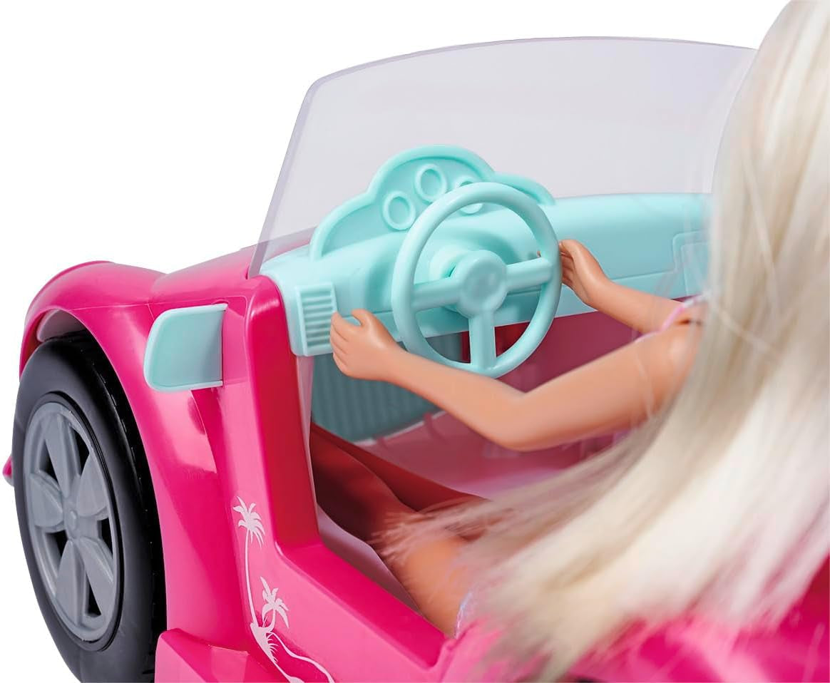 Simba Steffi Love Beach Car Doll i cool sommeroutfit med strandklapvogn 29 cm Alders 3+