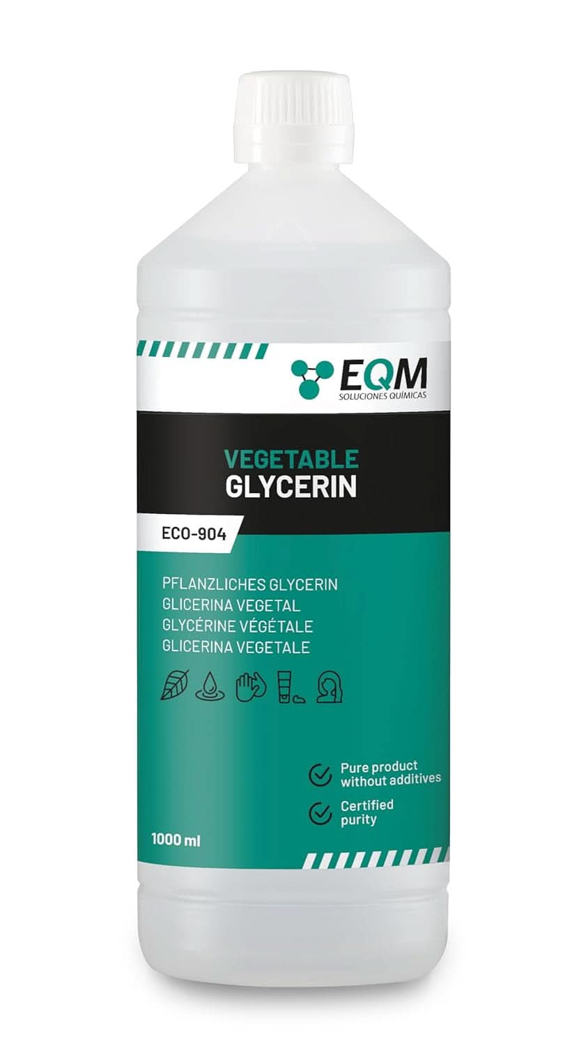 Vegetabilsk glycerin, 100% naturlig, naturlig fugtighedscreme til hår og hud, ideel til sæber, shampoo, cremer, 1 liter bruser og bad Naty Shop