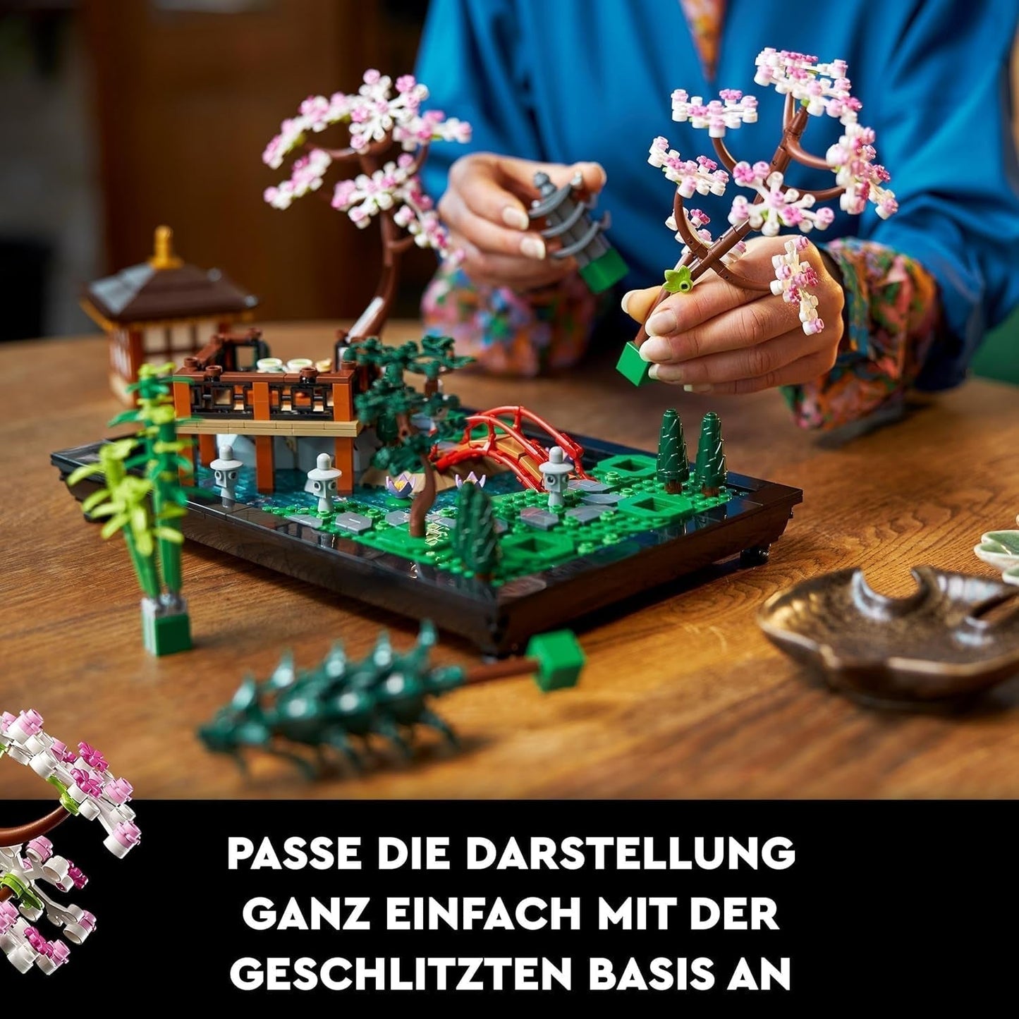 Lego Icons Garden Of Silence - Voksen Zen Botanisk Have Sæt med Lotus Blomster - Tilpasset japansk inspireret skrivebordsdekoration - Gave til kvinder og mænd 10315 Byggesæt Besuche den LEGO-Store