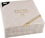 Papstar, 50 servietter "ROYAL Collection" 1/4 gange 40 Cm X 40 Cm "Elegance" Brun, #86498 (pakke med 2)
