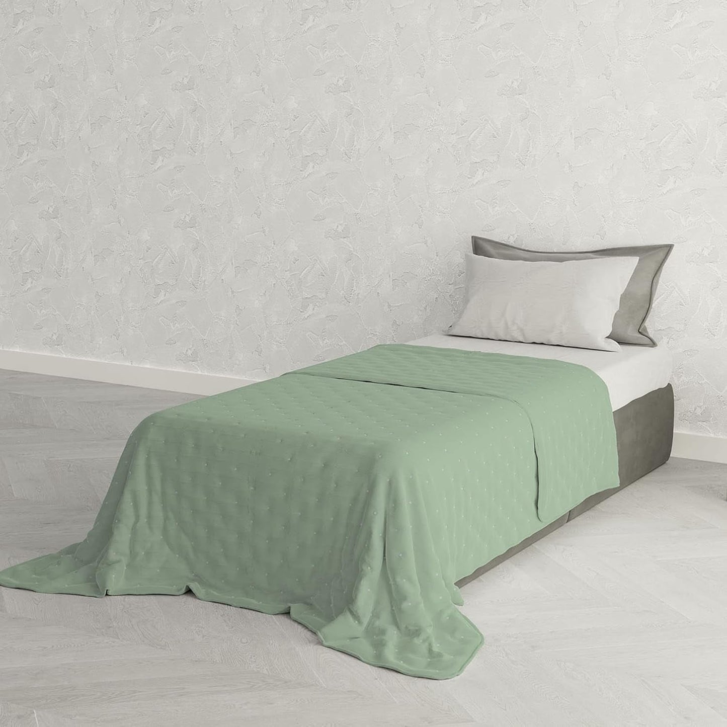 Elegant sommerdyne, quiltet, grøn, 170 X 250 cm Dyner og dyner Naty Shop