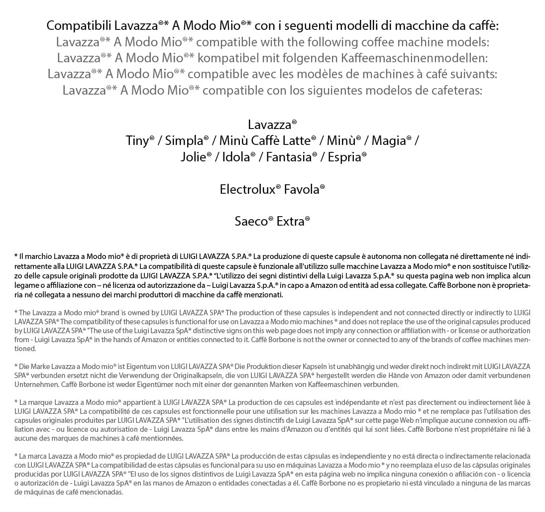 Caffè Borbone Kaffee Kapseln Don Carlo, Blue Mischung - 100 stk - Kompatibel med Kaffeemaschinen der Marke Lavazza®* A Modo Mio®*