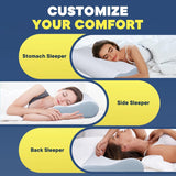 Nakkesmertelindring Kølende Nakkepude Memory Foam Sovepuder Livmoderhalspude til nakke- og skuldersmerter Ergonomisk Sengepude Nakkestøttepude til mave Rygsovende livmoderhals-ortopædiske puder Naty Shop