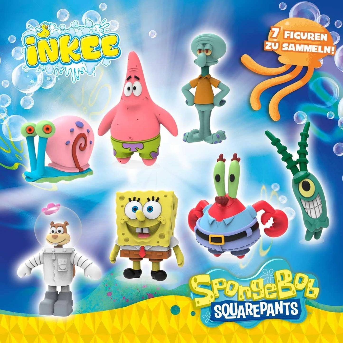 INKEE SpongeBob Surprise Kids Bath Bomb SvampeBob Firkant Samlerobjekt 80 Grams Naty Shop