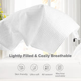 Comfort Spaces Kienna Quilt Sæt Luksus Dobbelt Stitch Sommertæppe Letvægts Blødt Helårs Sengetøj Matchende pudebetræk Hvid King Size tæppe (264,2 X 228,6 Cm) Naty Shop Dyner og dyner