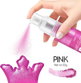 Spiselig glitterspray - 22G spiselig glitter, spiseligt glitterpulver til drinks, kagepynt, macarons - madfarve glitterpulver, spiseligt glitter til cocktails, muffins (pink)