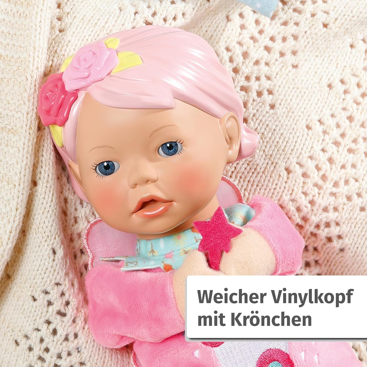 BABY født til babyer Gebyr Blød kropsdukke med fingerlommer i armene 26 cm høj hånddukke 834695 Zapf Creation
