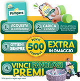 Pampers Baby Dry Maxi størrelse 4 (7-18 kg), 200 bleer + 500 gratis ekstra puttepoint