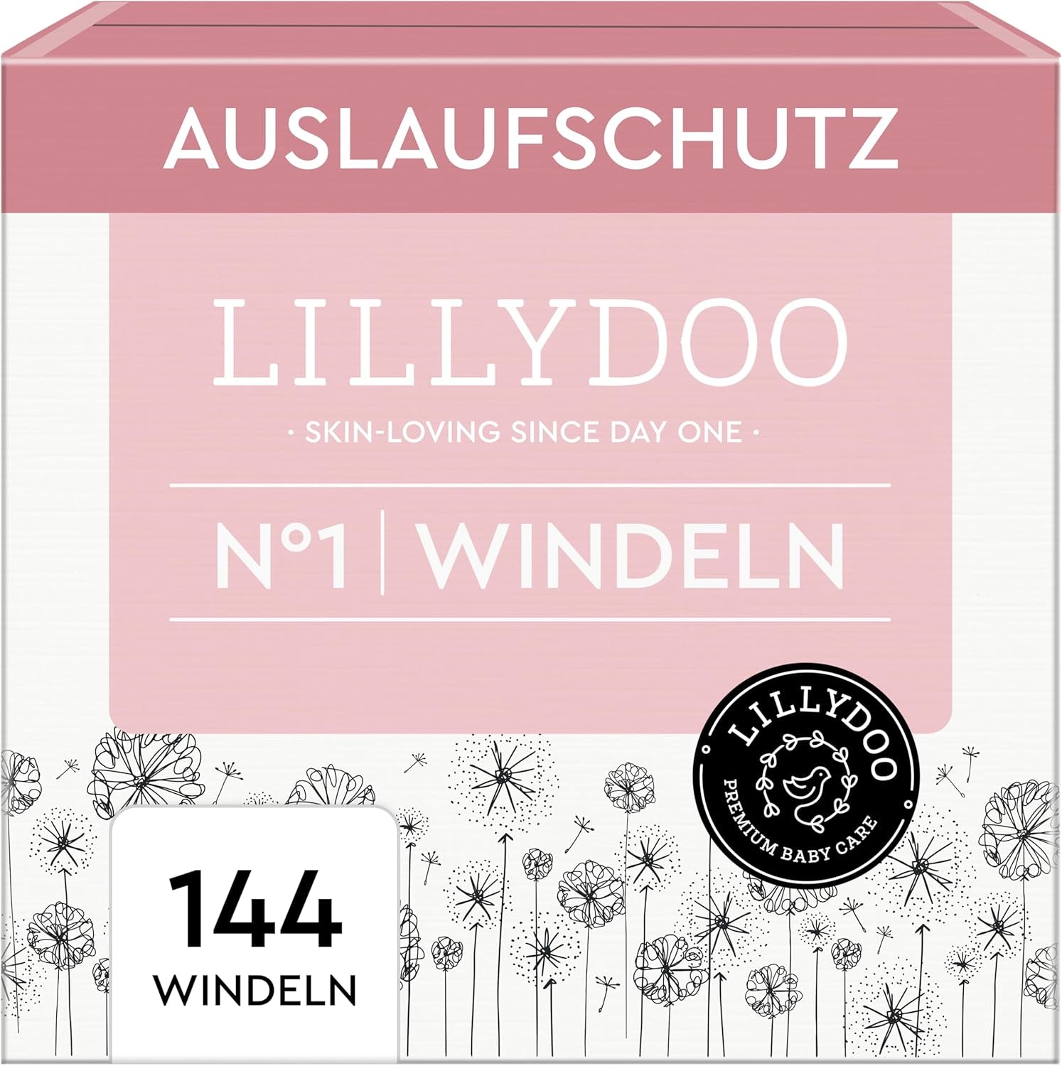 LILLYDOO Babybleer Hudvenlig - Størrelse 3 (6-10 kg), 29 stykker, pålidelig lækagebeskyttelse, blød, parfumefri og lotionfri til følsom hud, dermatologisk testet