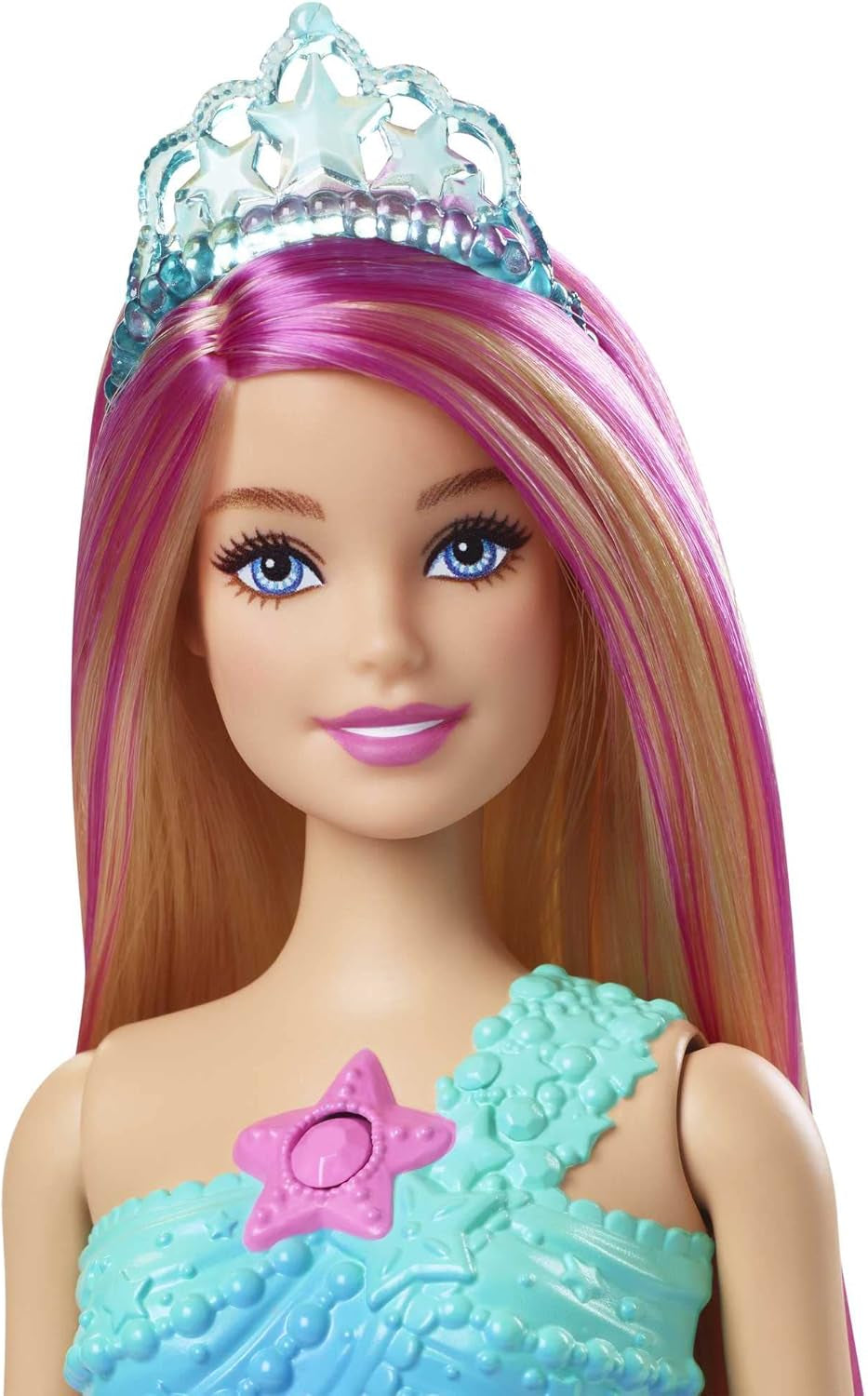 Barbie Dreamtopia Magic Light Havfruedukke med blondt hår, Barbiedukke med Havfruehale, Velegnet som gave til børn fra 3 år og opefter, HDJ36