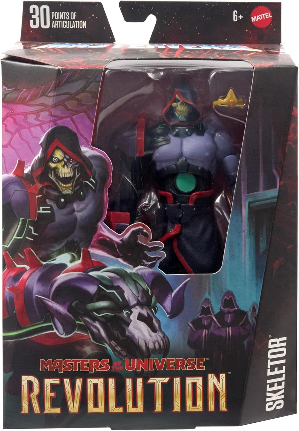 Masters of the Universe: Revolution Masterverse Skeletor Action Figur Samlefigur med 30 bevægelsespunkter og bevægelig robotarm Motu Toy HYC46 Action Figurer Naty Shop