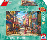 Schmidt Spiele 57397 Thomas Kinkade Disney Mickey og Minnie i Mexico 6000 brikker puslespil Naty Shop Standardtitel