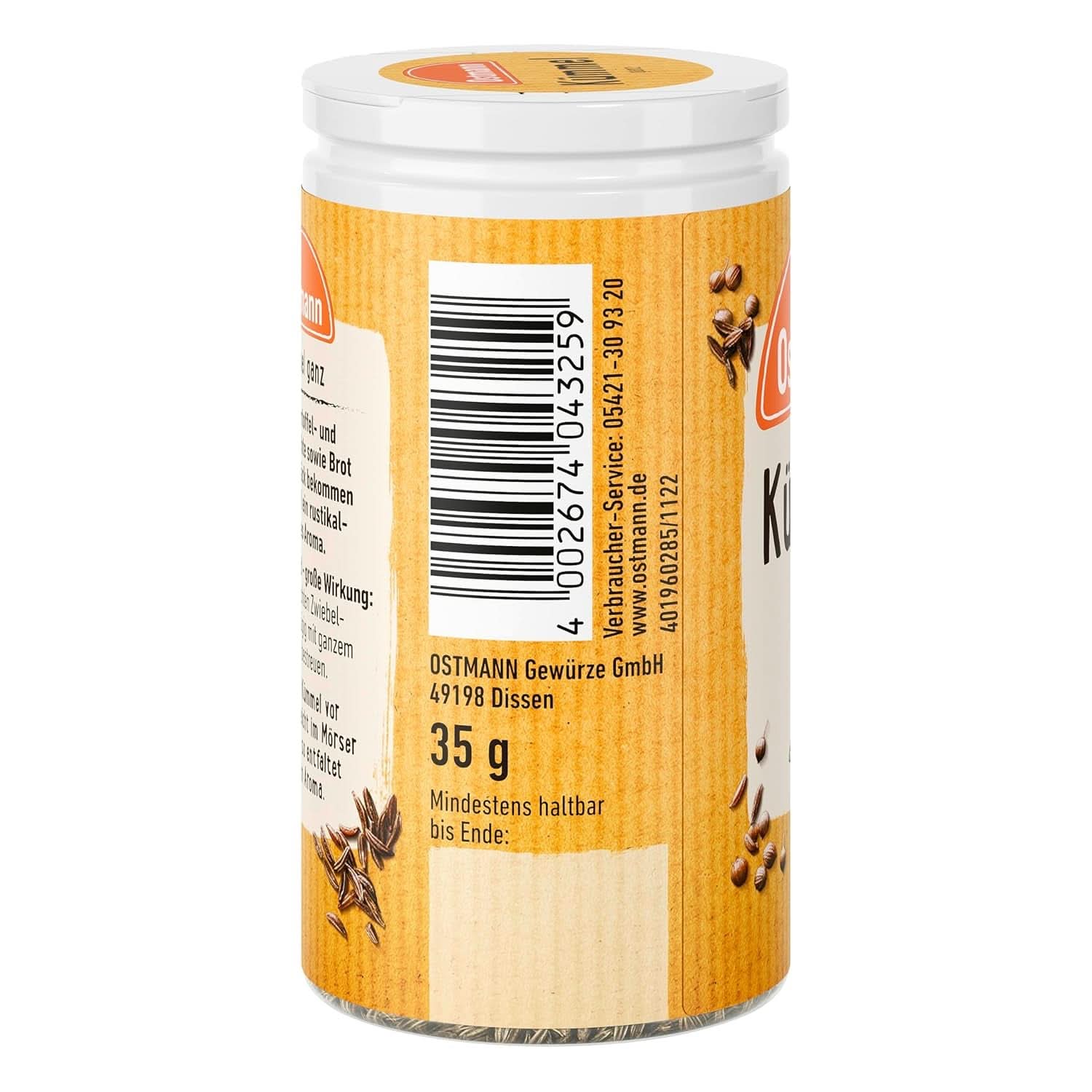 Ostmann - Hel spidskommen, 35 gram Condimente Naty Shop