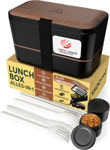 Umami madkasse til voksne, 4 bestik og rum Lækagesikker stabelbar Bento-kasse, voksenmadkasse, to-go salatbeholder, Picnic/kontor madpakke, koksgrå, 1500 ml Naty Shop Madopbevaringsbokse Sort valnød L - 1500 ml kan stables inde i hinanden