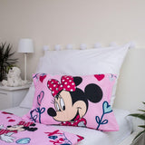 Disney Sengetøj, Minnie Mouse Pink Baby, 100 % bomuld Sengetøj med lynlås - Kids Naty Shop