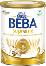 BEBA SUPREME 2 Tilskudsmælk efter 6 måneder, kun laktose, palmeoliefri, 6 stk. (6 x 800 g) Naty Shop