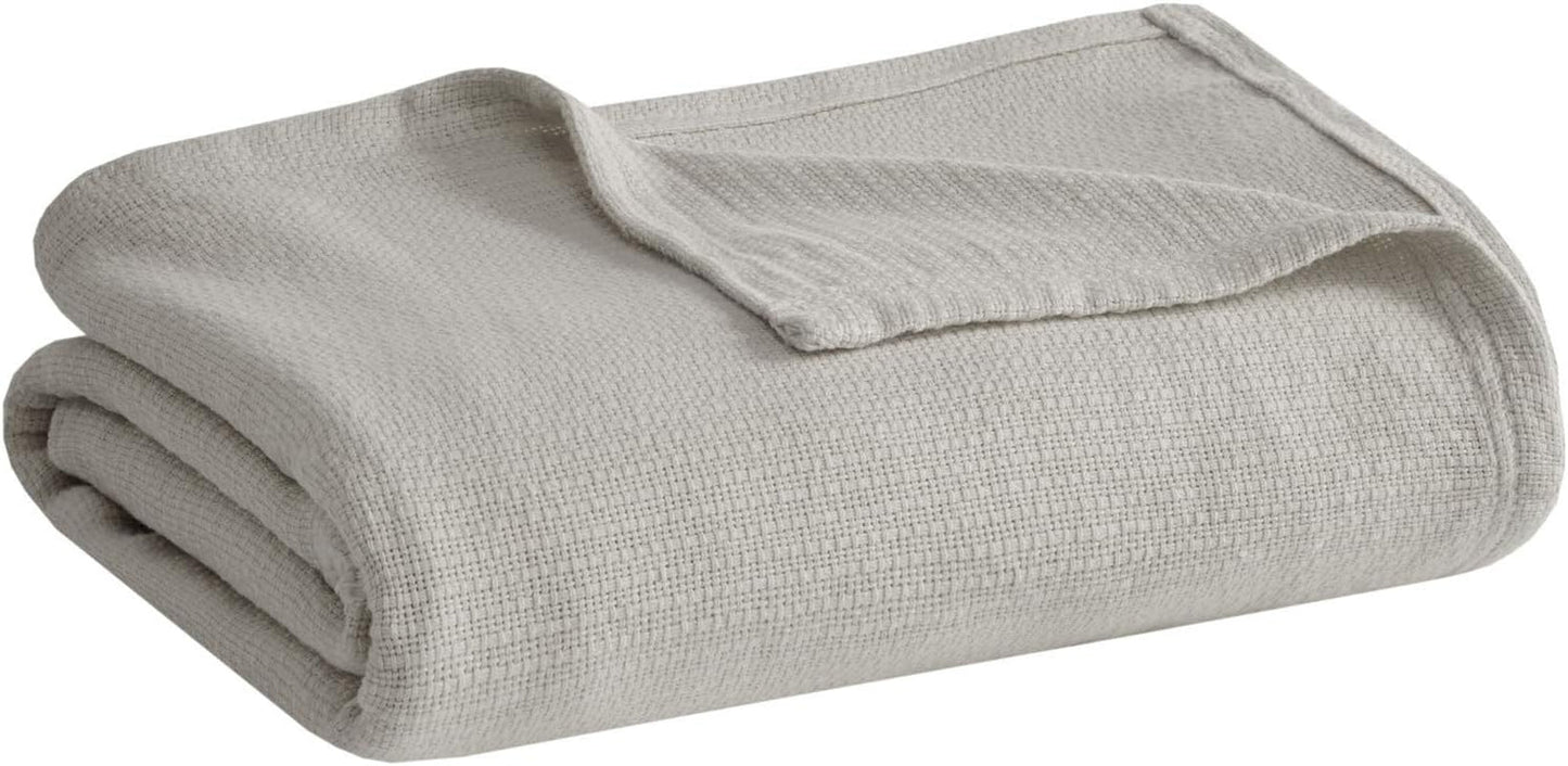 Madison Park Freshspun Wicker Twin Grå bomuldstæppe Madison Park senge og tæpper