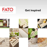 Fato - Naturlige 4-foldede engangspapirservietter, miljøvenlige, 40 stk., størrelse 38X38, 2-lags, 100 % genbrugspapir