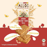 Allos Nutri økologiske havrekiks | Sprøde hele havrekiks | Sød med honning 6 x 130g