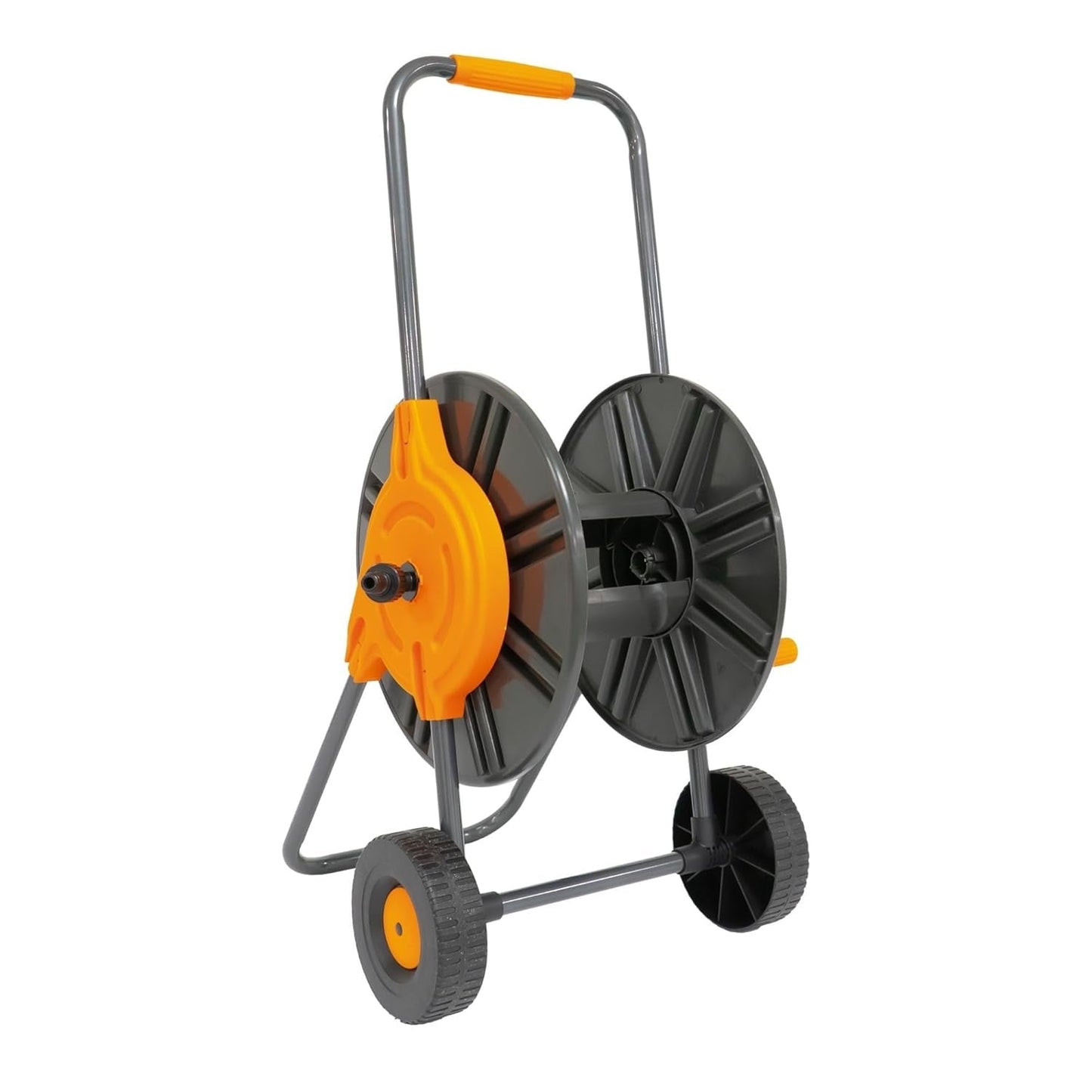 Amig - Slangerulle | til 1/2" slanger | maks. 60 m rullet | med håndsving for nem oprulning | polypropylen | orange og grå