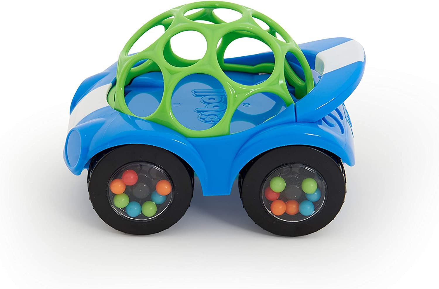 Bright Starts Oball Rattle Legetøj Bil Motor Aktivitetslegetøj til babyer og småbørn fra 3 måneder 1 stk Tilfældig farve Blå eller rød Babylegetøj Naty Shop
