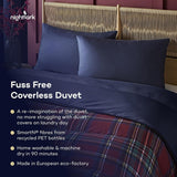 Night Lark Dyne- og Pudebetræk Sæt, 10,5 tom, Enkelt, Klassisk Rød Tartan, Luksus sengetøj, Hypoallergenisk, Maskinvaskbare Dyner og Dyner Naty Shop