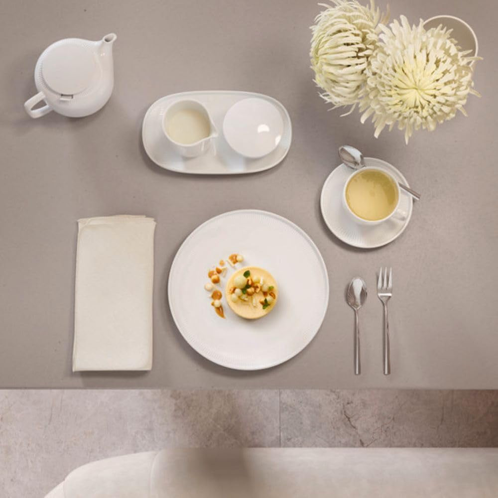 Villeroy & Boch - Afina mælkekrus 170 ml, hvid, tåler opvaskemaskine, tåler mikroovn, mælkekande, kaffetilbehør, keramisk kande, underkop, service, premium porcelæn