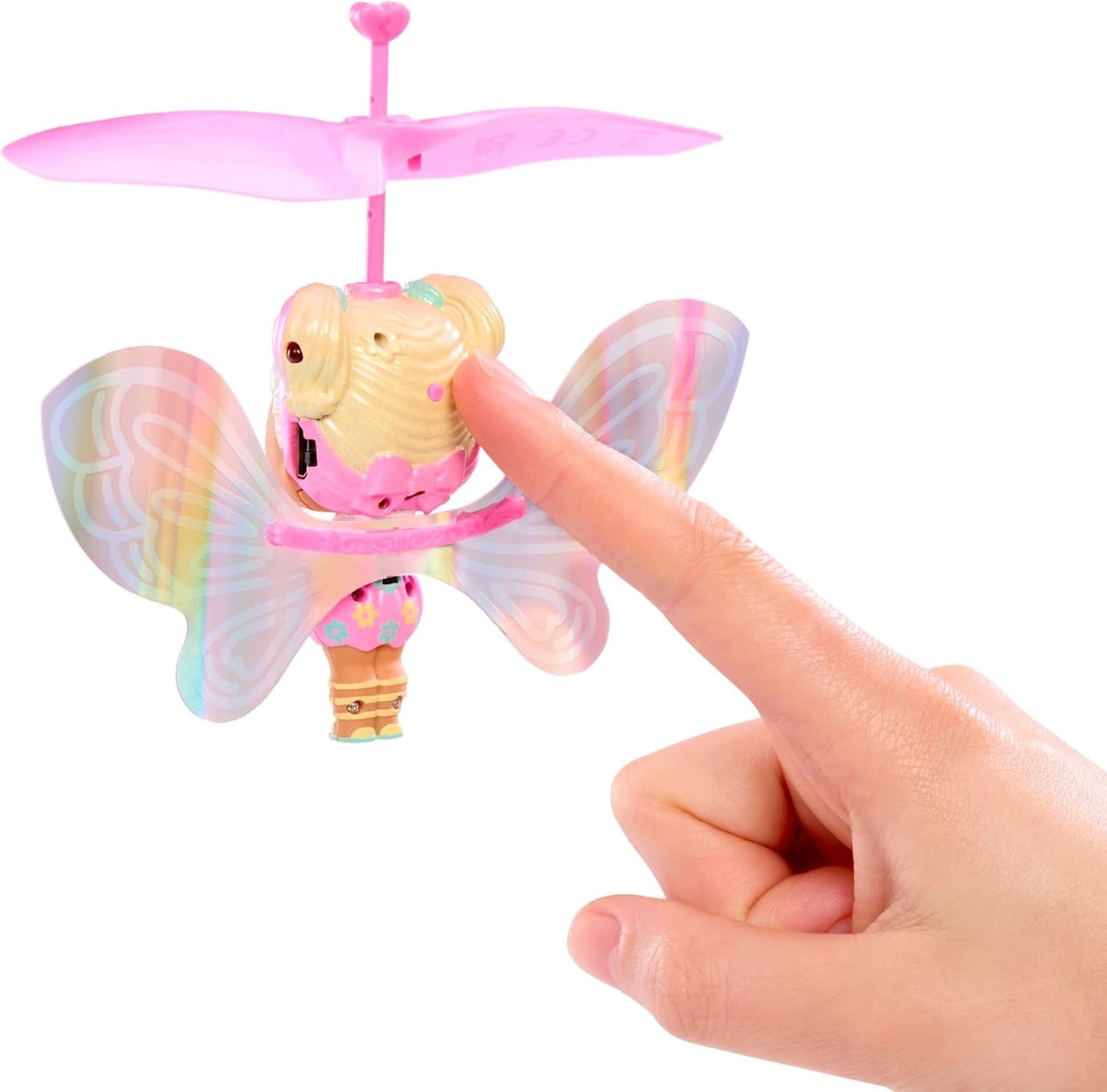 LOL overraskelse! Magic Flyers Fairies Tots - Blomsterbarn - Indeholder 1 dukke og 1 tryllestav i en blomsterformet pakke, 2 til at samle, Rose