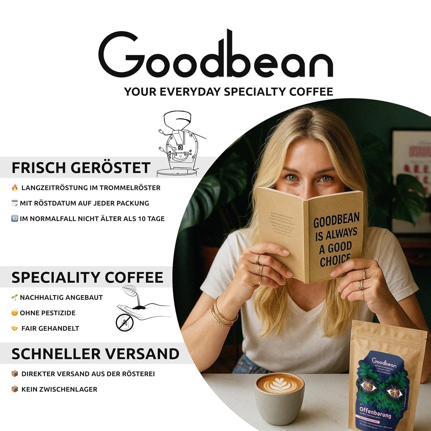 Santos | Kaffebønner 2500g - 100% Arabica fra Brasilien | til espresso, cappuccino eller stærk filtreret kaffe | Omni Stege | Klassisk kaffe - den perfekte introduktion til specialkaffe
