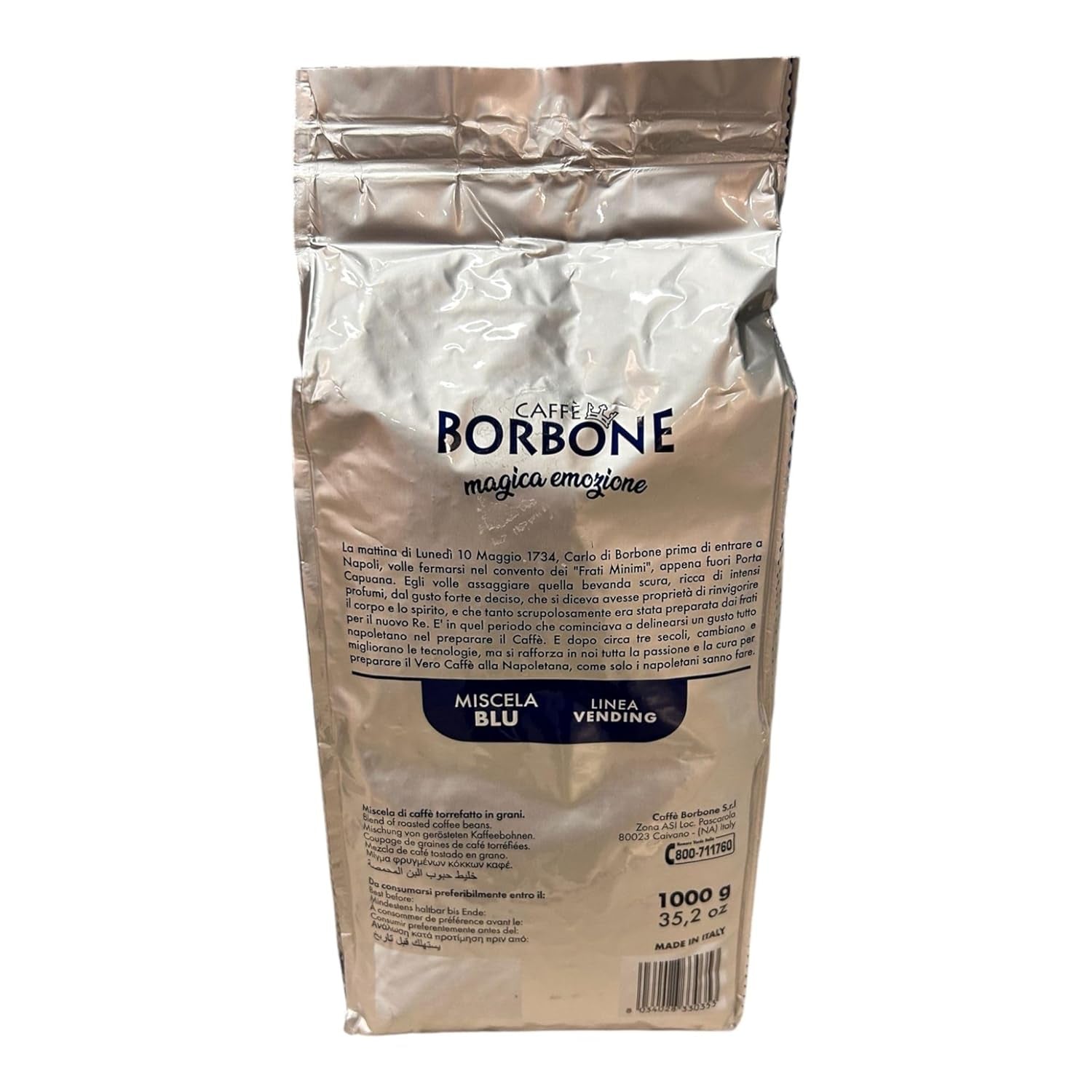 Kaffebønner BLÅ Blend Borbone VENDING 1 kg x 12