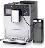 Melitta CI Touch - Fuldautomatisk espressomaskine med mælkesystem, espressomaskine med integreret kaffekværn og mælkeskummer, f.eks. til espresso eller cappuccino, sølv