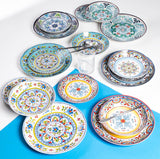Porcelænsservice med 18 stykker, 6 forskellige sæt tallerkener, Andalusia