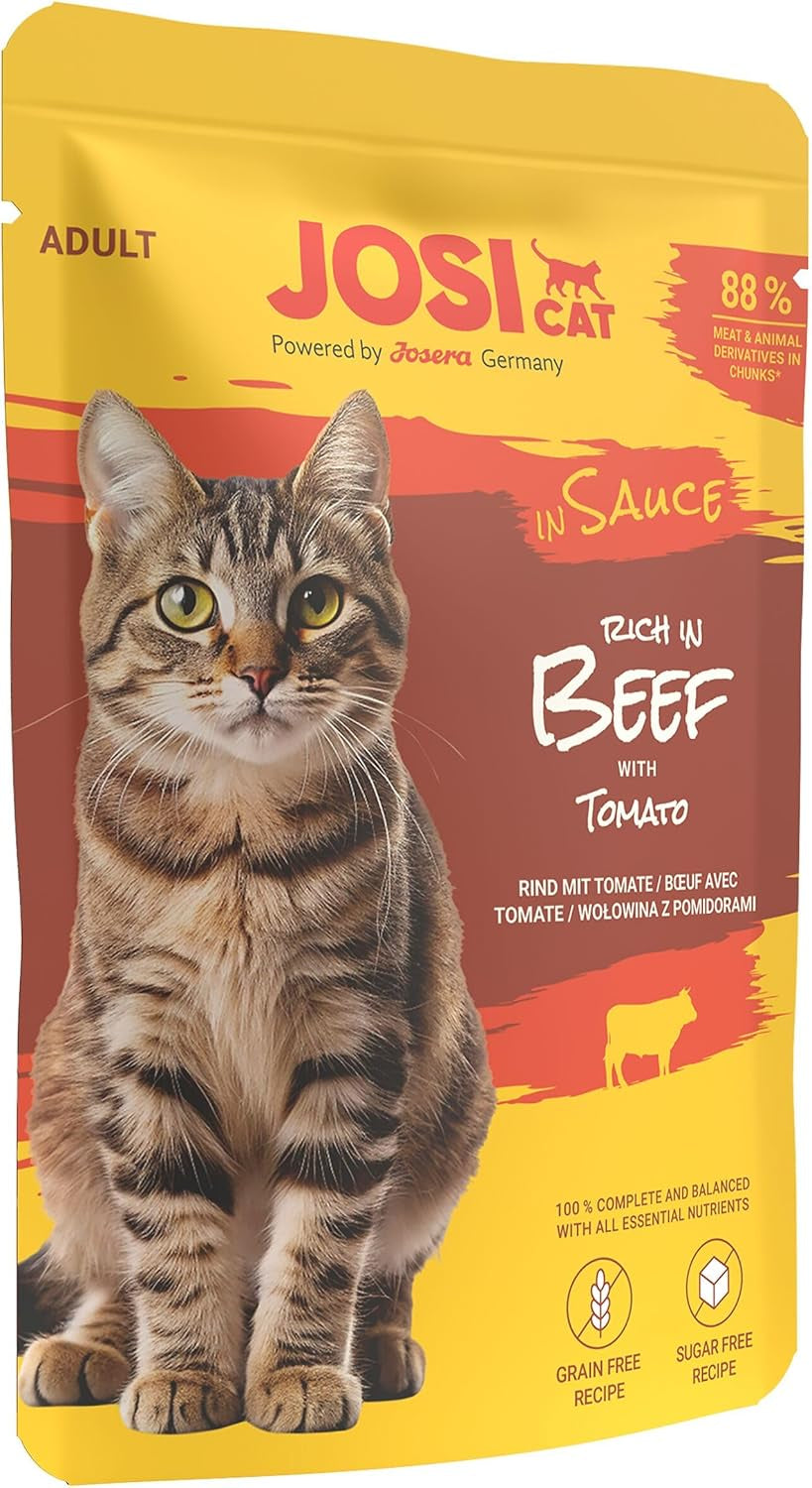 Multipak blandet udvalg i sauce (12 x 85 g) | Voksen | Premium vådfoder i sauce til udvoksede katte Multipack myth 4 Sorten | Ohne Konservierungsmittel | 12 pakke