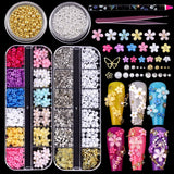 GZMAYUEN 920 stk Guld Sølv Flatback Perlen Für Nägel, Halbrunde Weiße Beige Nail Perlen, Kleine Halbrunde Flatback Perlen Für DIY Nail Art Decor