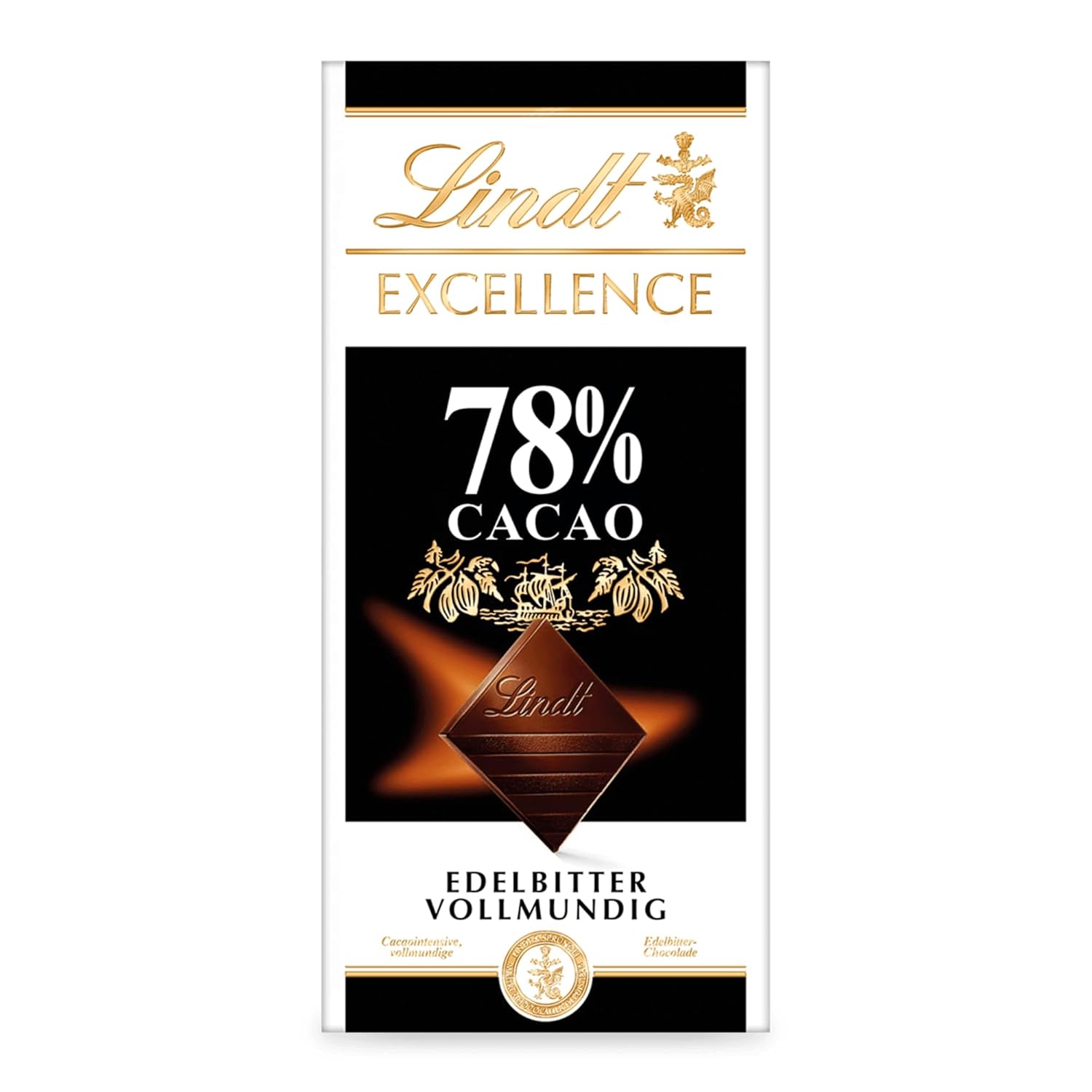 Lindt Excellence 78 procent kakaobar - kakao intensitet persistens vegansk bar 100 g ideel gave