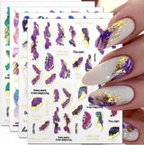 6 farver marmor negle stickers bronzer sølv selvklæbende klistermærker bloom marmor negle stickers 3D marmor negle stickers design tilbehør negle art stickers negle stickers sæt negle folie