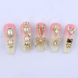 50 Stück Guld Nail Charms, Mix Styles Glitzersteine ​​Nägel Perle Legierung Nagel Steine ​​​​Blume Schmetterling Strasssteine ​​​​Nägel Herz Stern Nagel Charms DIY Nail Art Zubehör Frauen Nägel Deko