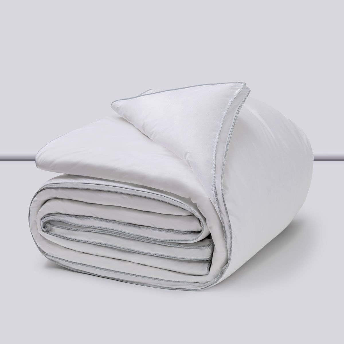Platin, gåsedun, 300 G/M², 240 X 220 Cm, hvide (hvide) Dyner og dyner Naty Shop