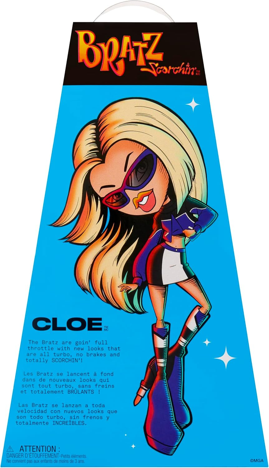 Bratz Scorchin' Cloe - Indeholder 1 modedukke med outfit og tilbehør, Motorsport inspirerede dukker, sødt legetøj til piger