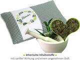 Gözze - Urteduftende pude, 200 G urteblandingsfyld, 100 % bomuldsbetræk, 30 X 20 Cm - Plaid Green Naty Shop Standardpuder