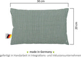 Gözze - Urteduftende pude, 200 G urteblandingsfyld, 100 % bomuldsbetræk, 30 X 20 Cm - Plaid Green Naty Shop Standardpuder