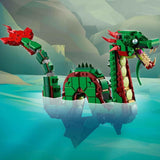 LEGO Creator 3In1 Green Dragon - Legetøj - Forvandles til en søslange eller føniks - Dyrebyggelegetøj til børn - Gave til drenge og piger fra 9 år 31161 Byggesæt Besuche den LEGO-Store