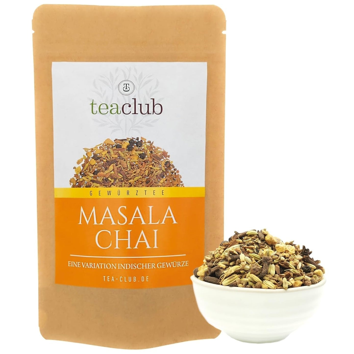 Masala Chai te krydderiblanding 100g, indiske krydderier til chai te eller chai latte, 100% naturlig, uden smag, Teaclub Tea