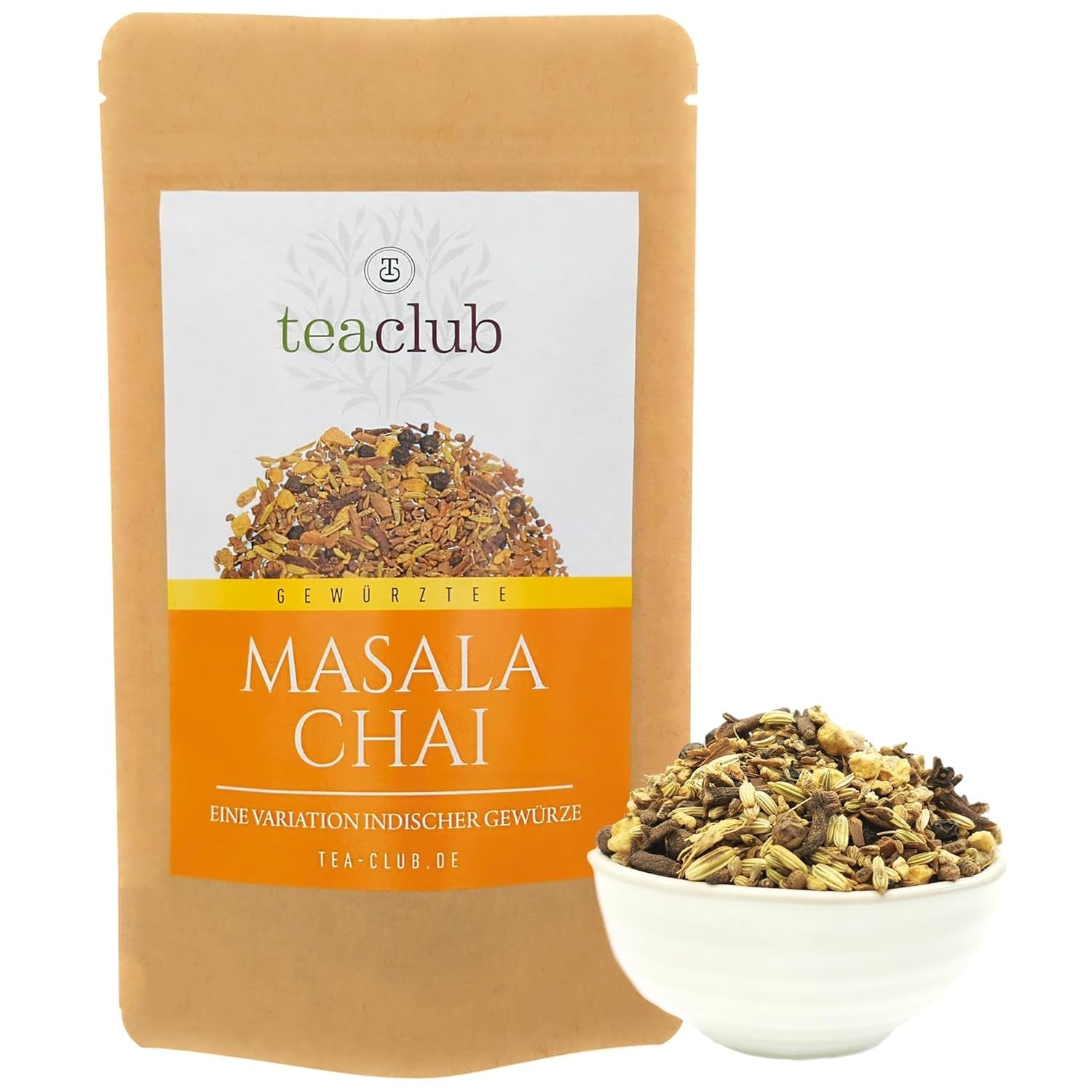 Masala Chai te krydderiblanding 100g, indiske krydderier til chai te eller chai latte, 100% naturlig, uden smag, Teaclub Tea