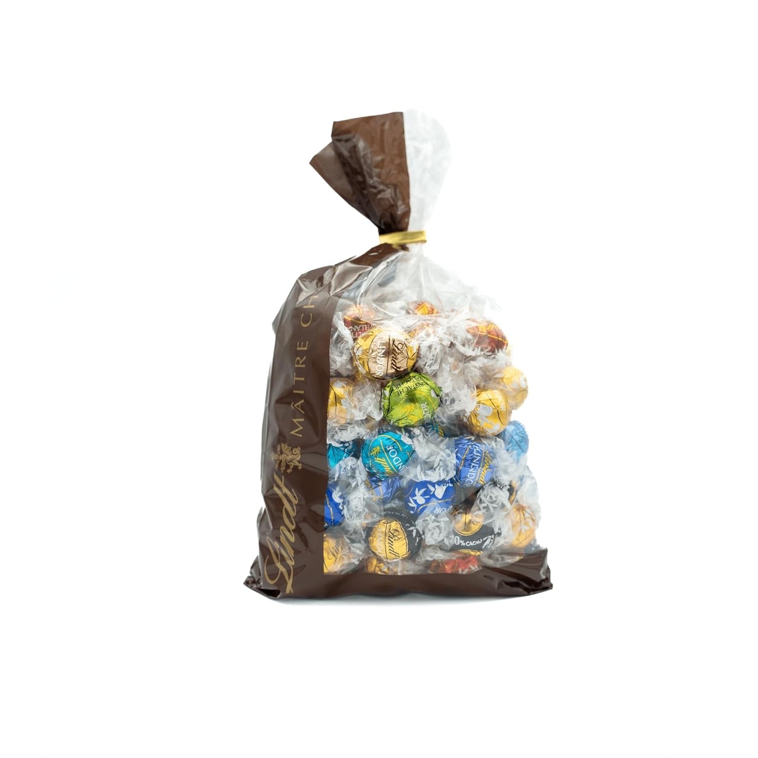 Lindt Chokolade | LINDOR sortiment | 1371g | 110 trøfler i fin chokolade med smelte-i-mund-fyld | Gave af chokolade at dele